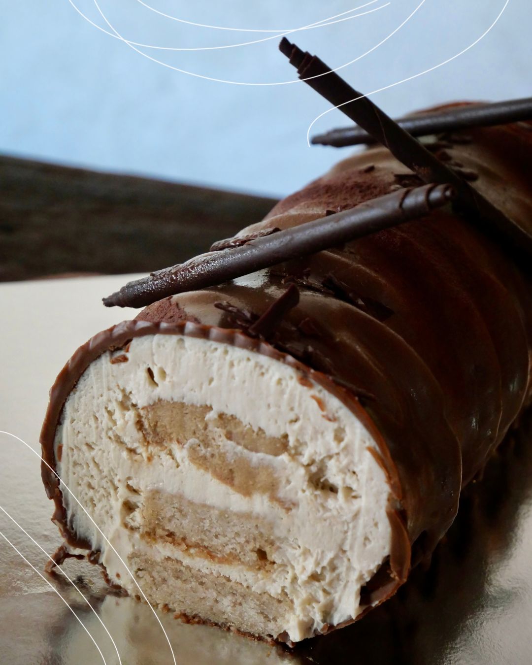 Not Tiramisu Christmas Log - La Bûche de Noël